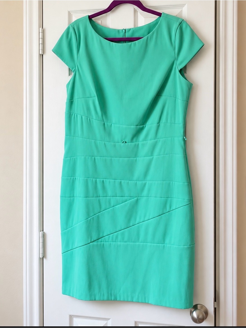 I.N. Studio Mint Green Cap Sleeve Sheath Dress